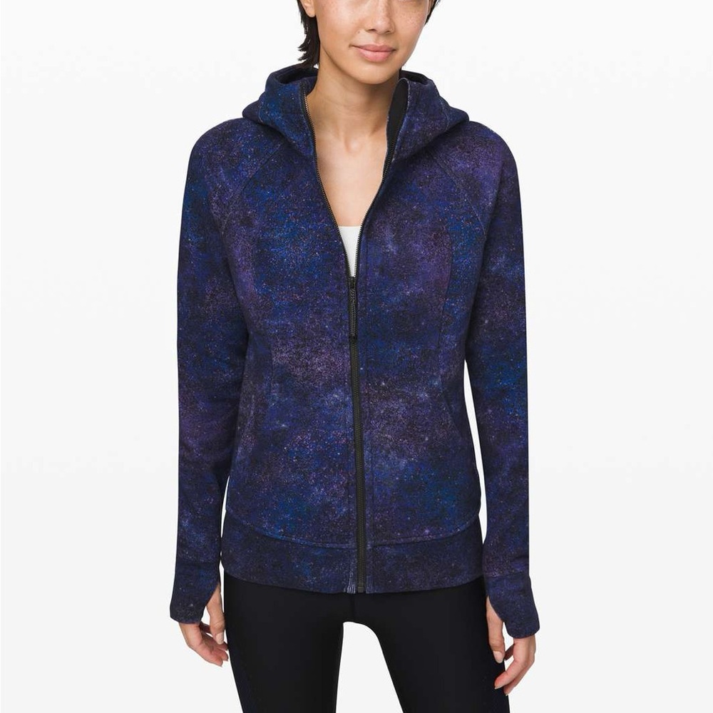 Lululemon Scuba Hoodie Light Cotton Fleece in Polar Lights Blue Multi Jacket 6 - Picture 1 of 16